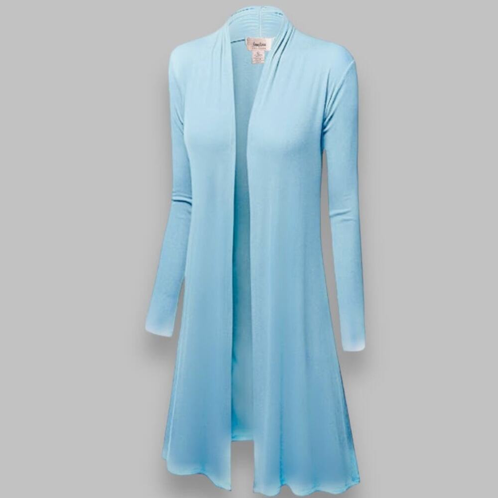 Neiman Marcus Sky Blue Cotton Cardigan | Size L